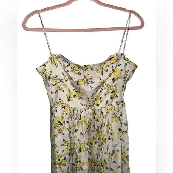 Zara FLORAL PRINT POPLIN MIDI DRESS XS - Picture 5 of 12